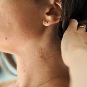 Boucles d'oreilles puces  Millegrain - Argent 925 ou Vermeil